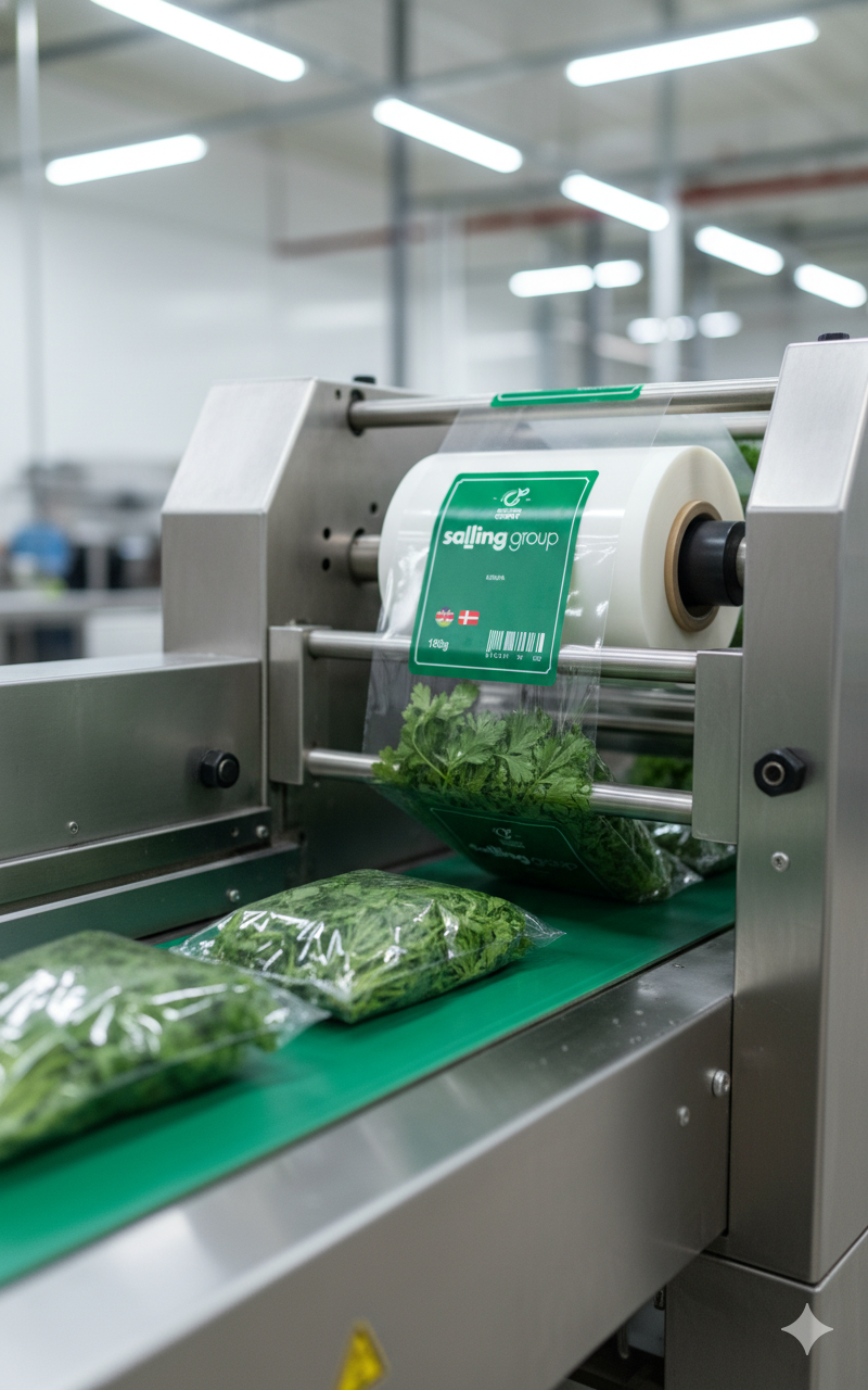 Flow-pack maskine front